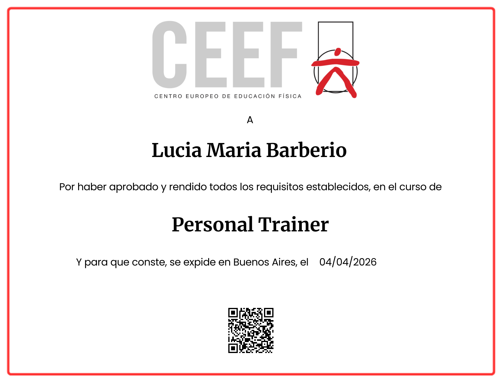 Certificate Preview