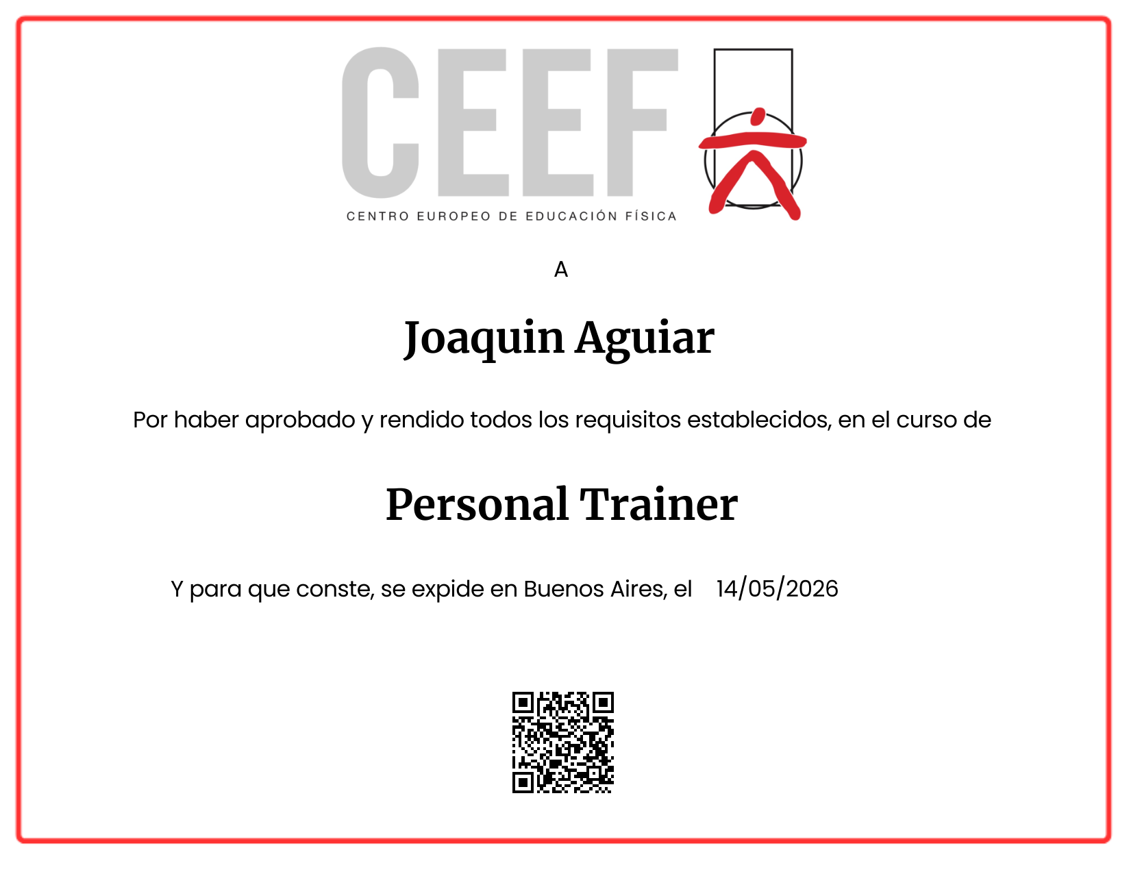 Certificate Preview