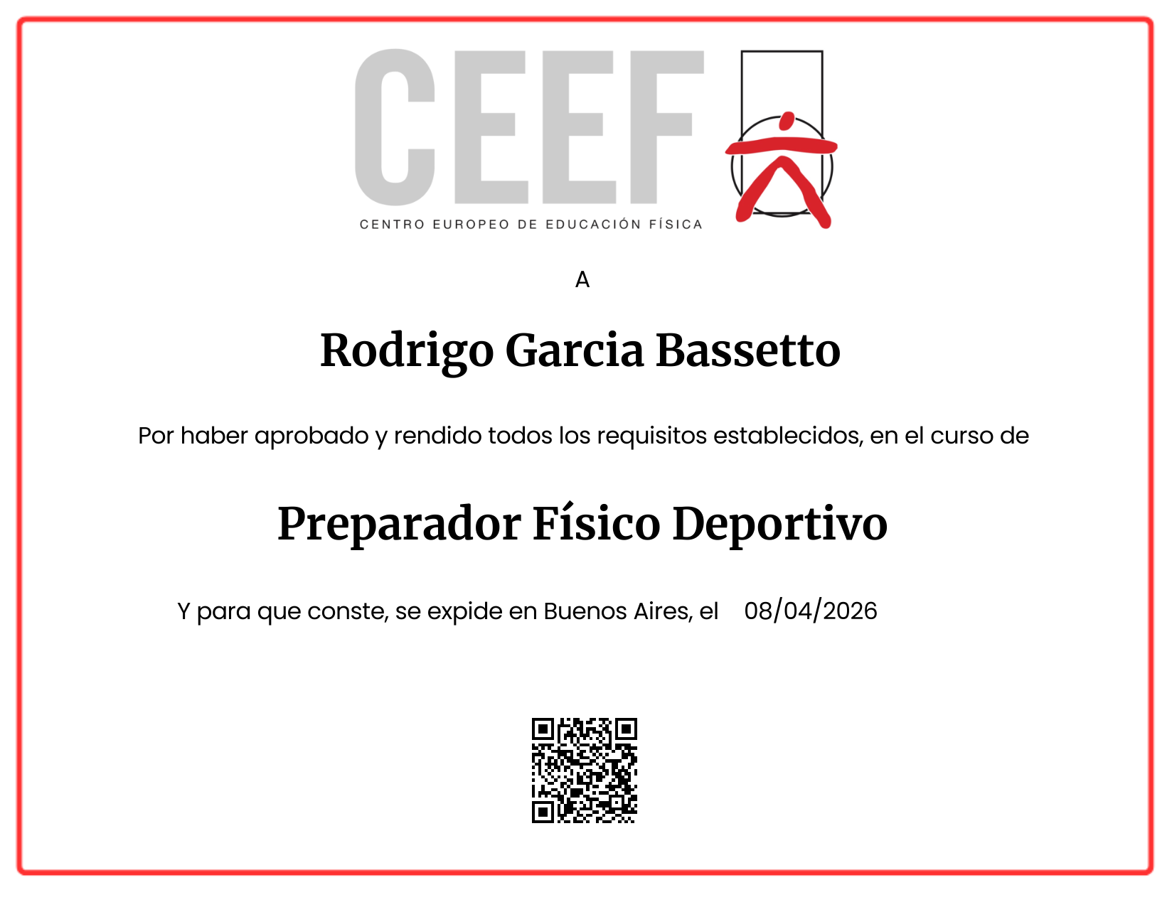 Certificate Preview