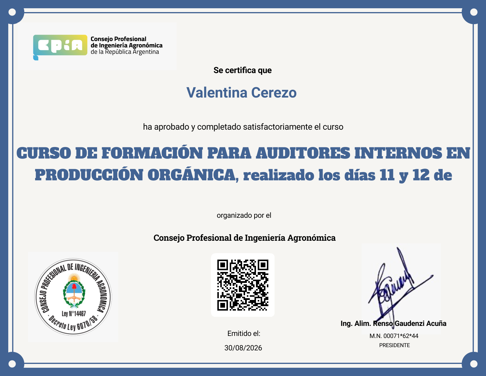 Certificate Preview