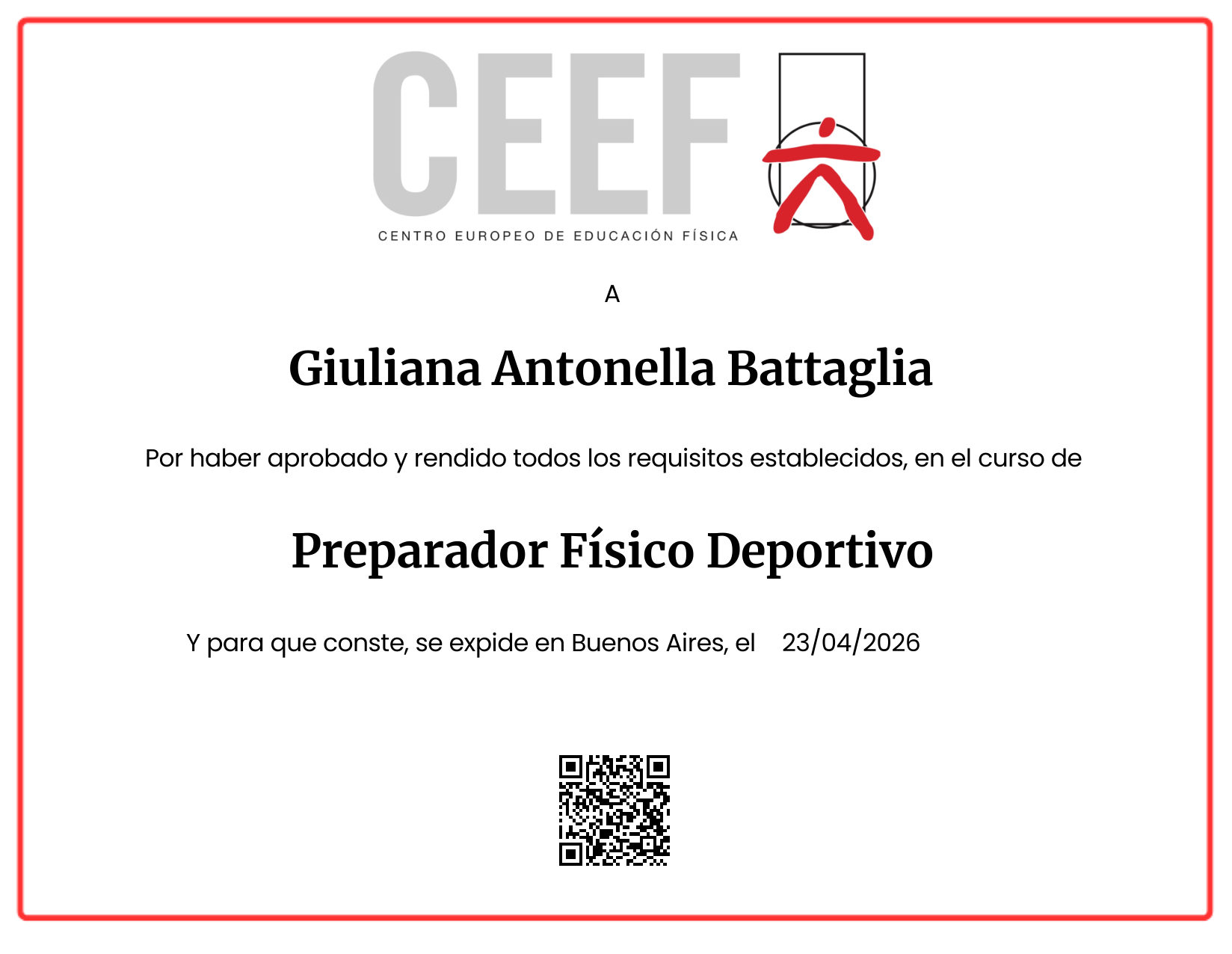 Certificate Preview